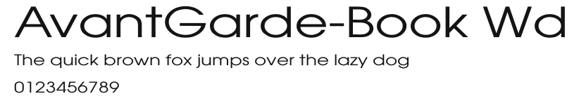 AvantGarde-Book Wd.ttf