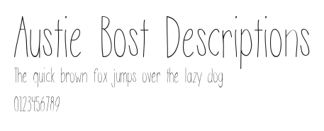 Austie Bost Descriptions Preview