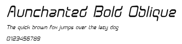 Aunchanted Bold Oblique Preview