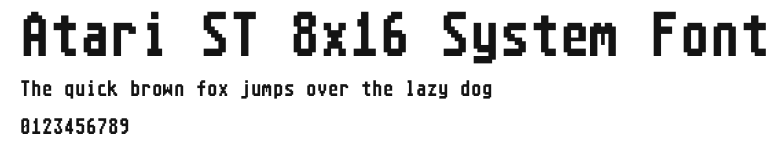 Atari ST 8x16 System Font Preview