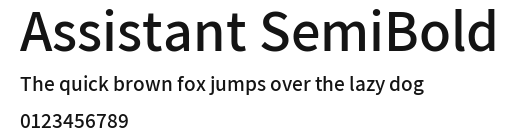Assistant SemiBold Preview