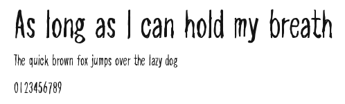 As long as I can hold my breath Preview