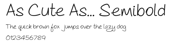 As Cute As... Semibold Preview