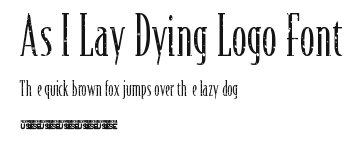 As I Lay Dying Logo Font Preview