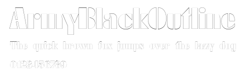 ArmyBlackOutline Preview