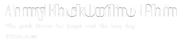 ArmyBlackOutline-Plain Preview