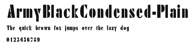 ArmyBlackCondensed-Plain Preview
