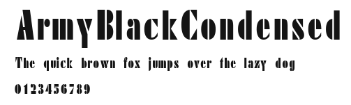 ArmyBlackCondensed Preview