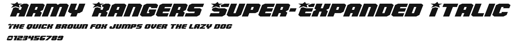 Army Rangers Super-Expanded Italic Preview