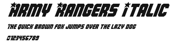 Army Rangers Italic Preview