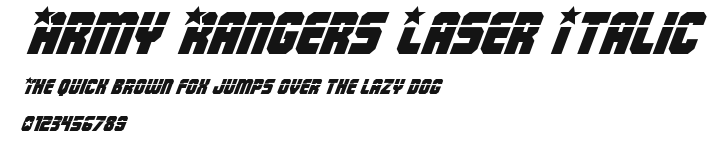 Army Rangers Laser Italic Preview