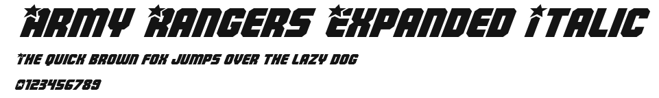 Army Rangers Expanded Italic Preview