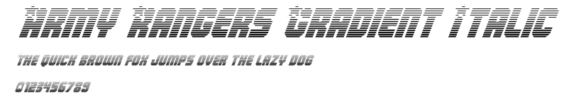 Army Rangers Gradient Italic Preview