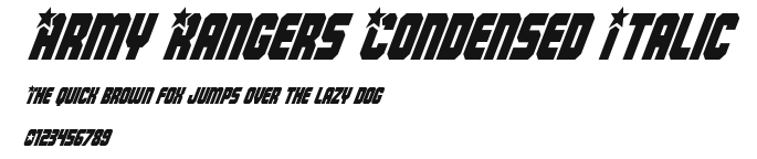 Army Rangers Condensed Italic Preview
