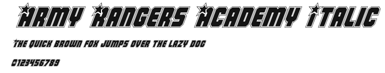 Army Rangers Academy Italic Preview