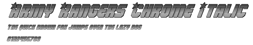 Army Rangers Chrome Italic Preview
