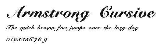 Armstrong Cursive Preview