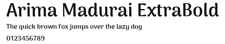 Arima Madurai ExtraBold Preview