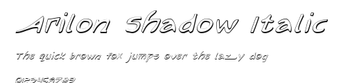Arilon Shadow Italic Preview