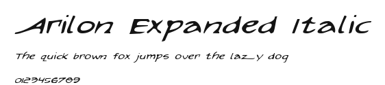 Arilon Expanded Italic Preview