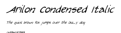 Arilon Condensed Italic Preview