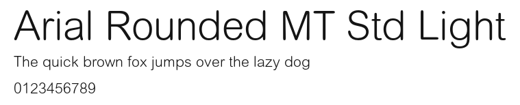 Arial Rounded MT Std Light Preview
