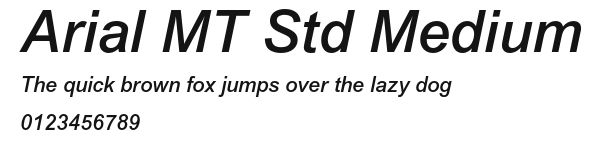 Arial MT Std Medium Preview