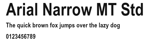 Arial Narrow MT Std Preview