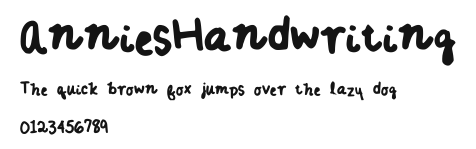 AnniesHandwriting Preview