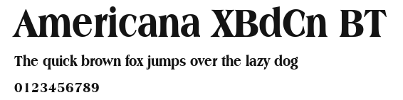 Americana XBdCn BT.ttf