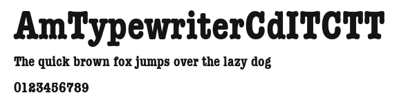 AmTypewriterCdITCTT Preview