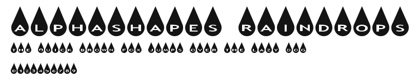 AlphaShapes raindrops.ttf