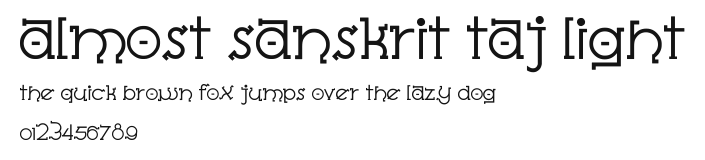 Almost Sanskrit Taj Light.ttf