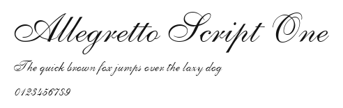 Allegretto Script One.ttf