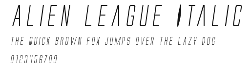 Alien League Italic Preview