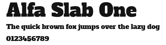 Alfa Slab One Preview