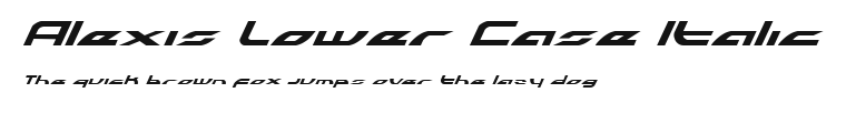 Alexis Lower Case Italic.ttf