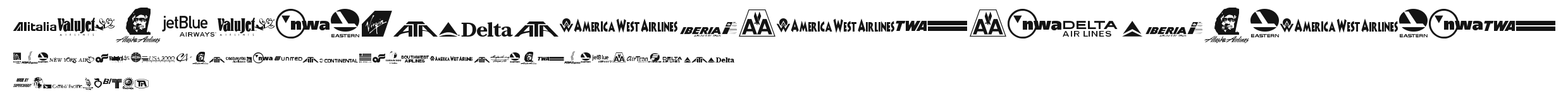 Airline Logos Past and Present.ttf