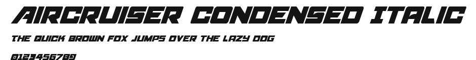 Aircruiser Condensed Italic Preview