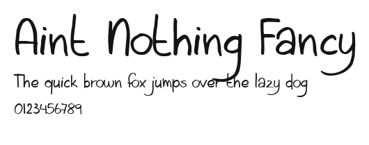 Aint Nothing Fancy.ttf