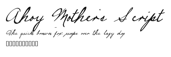 Ahoy Mother's Script.ttf