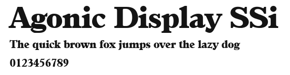 Agonic Display SSi.ttf