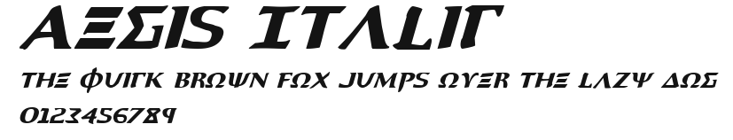 Aegis Italic Preview