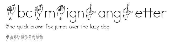AbcAmSignLangLetter.ttf