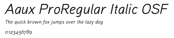 Aaux ProRegular Italic OSF Preview