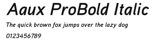 Aaux ProBold Italic Preview