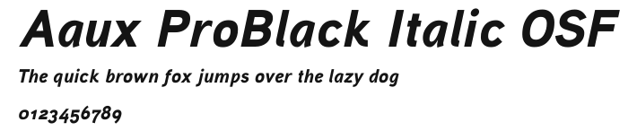 Aaux ProBlack Italic OSF Preview