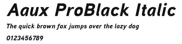 Aaux ProBlack Italic Preview
