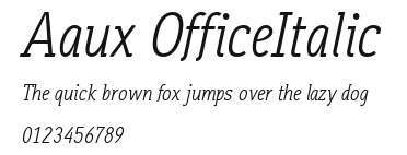 Aaux OfficeItalic Preview
