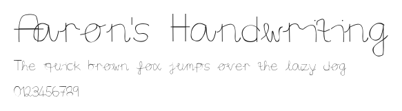 Aaron's Handwriting Preview